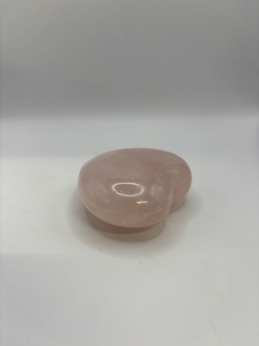 Rose quartz crystal heart