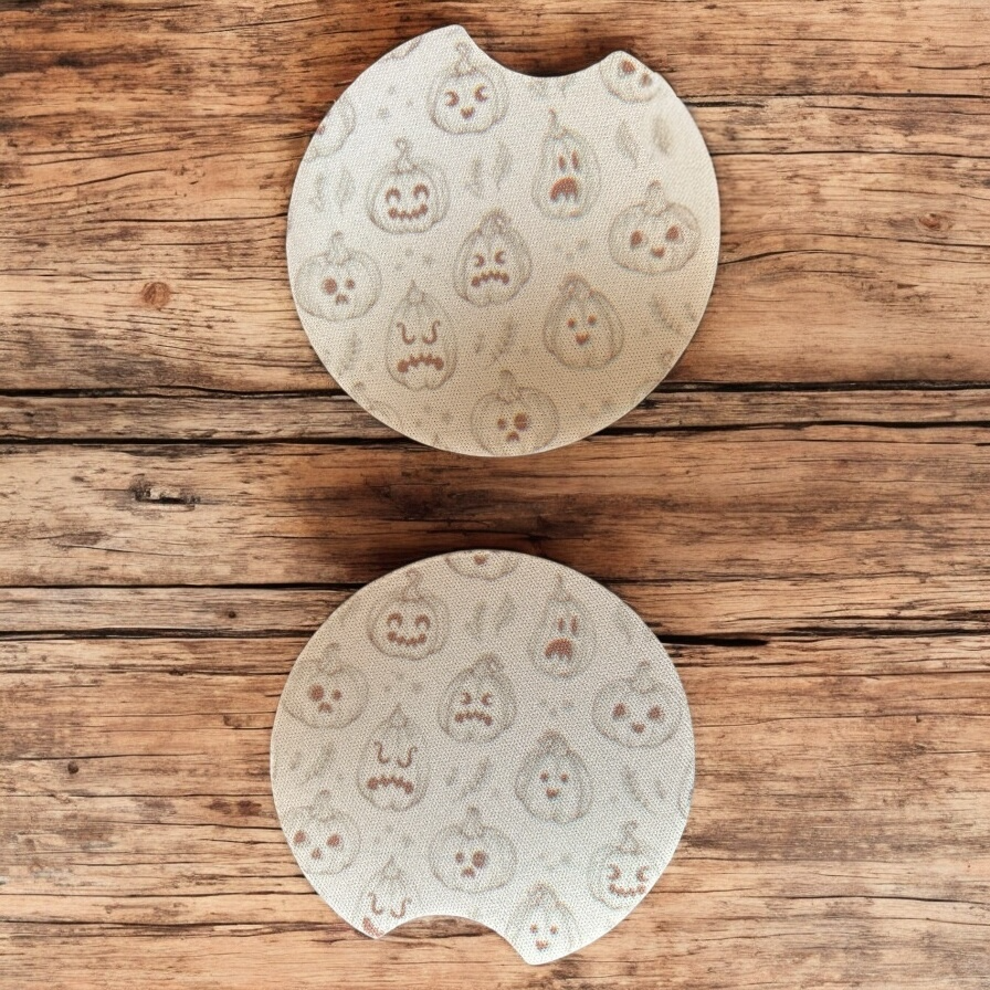 Vintage Halloween car coasters