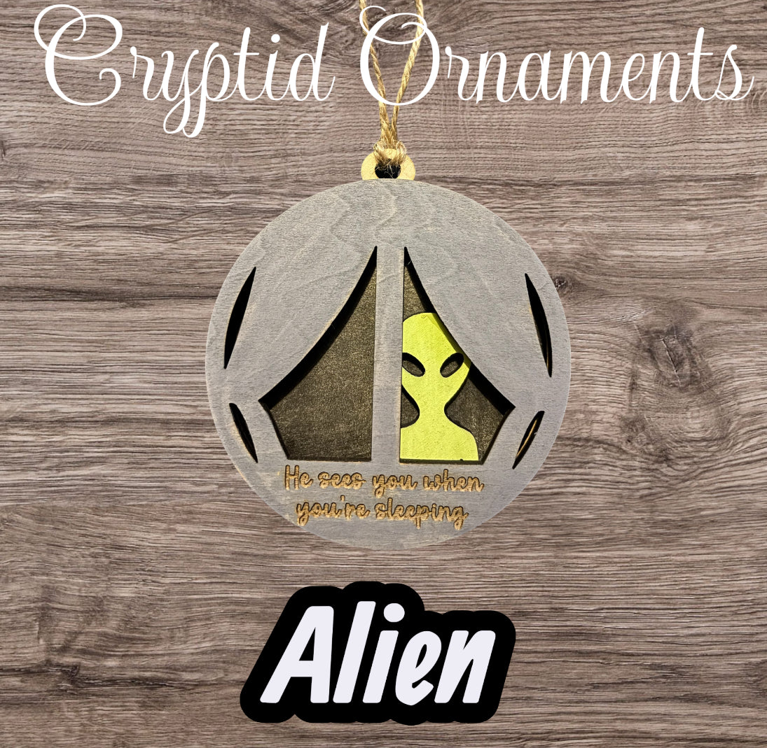 Cryptid Christmas Ornaments