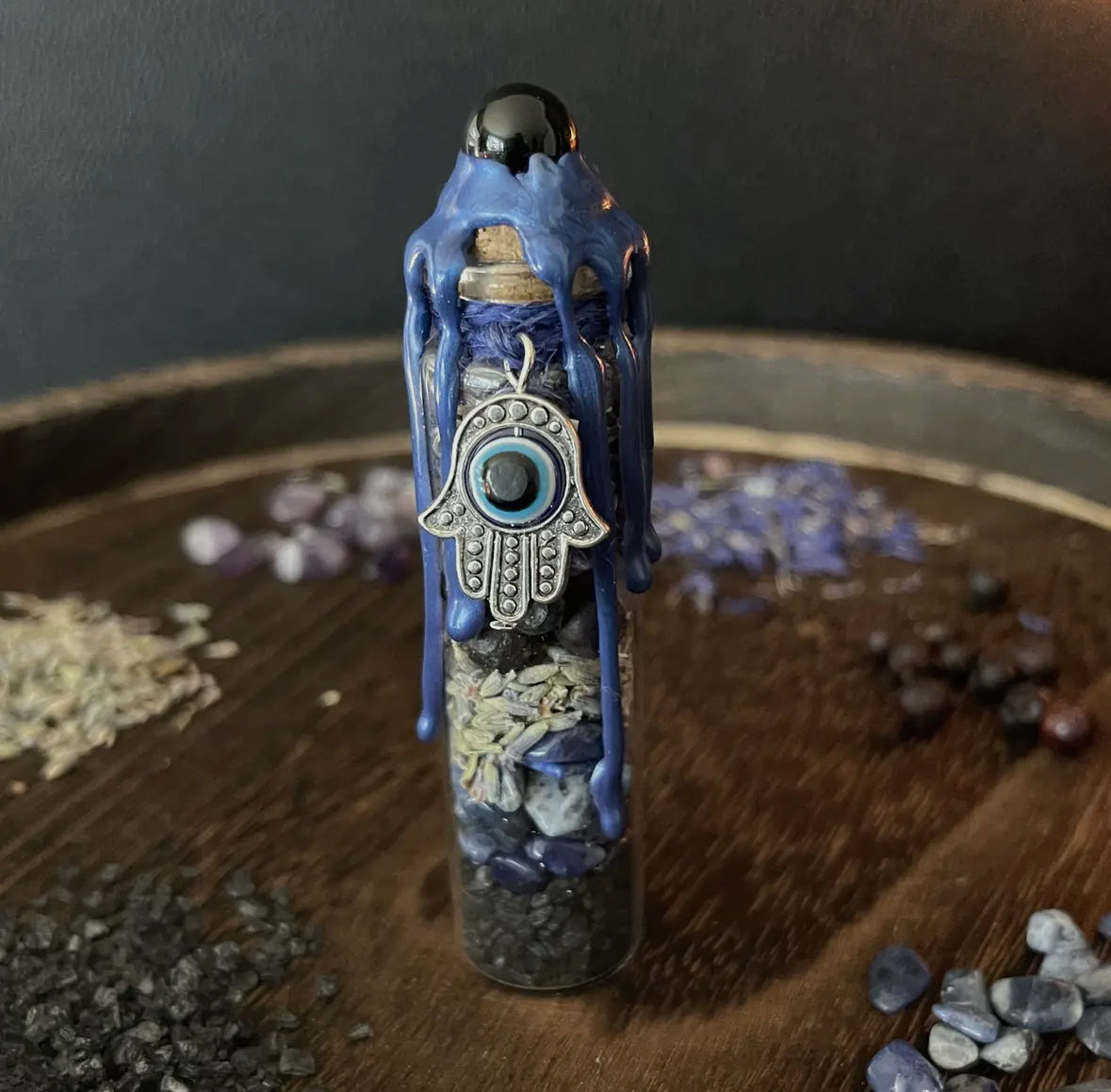 Evil eye protection spell jar, intention jar, witches spell jar