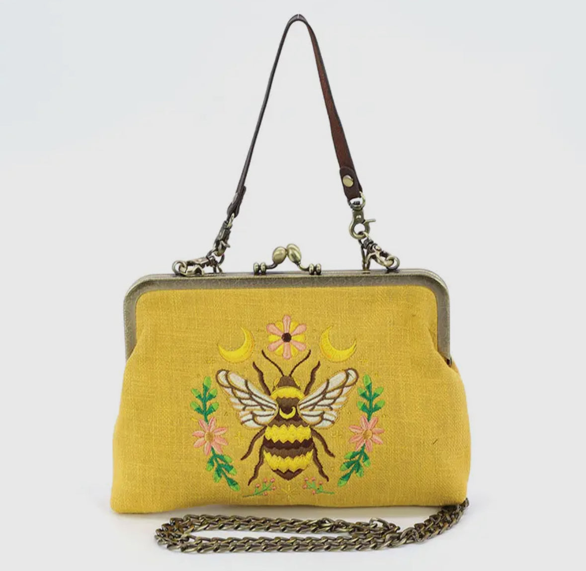 Kisslock Bee moon vintage style purse