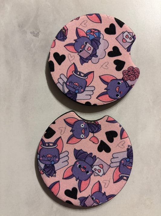 Bats in love car coasters