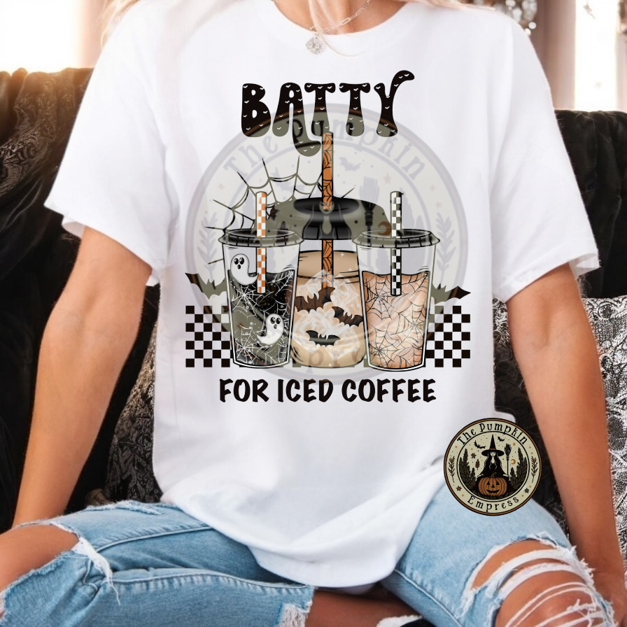 BATTY for iced coffee tee