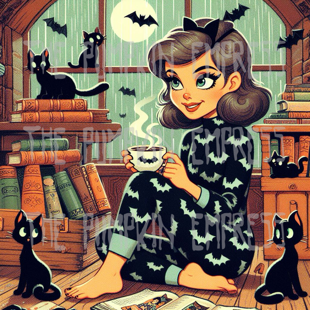 Books Bats and Cats PRINT