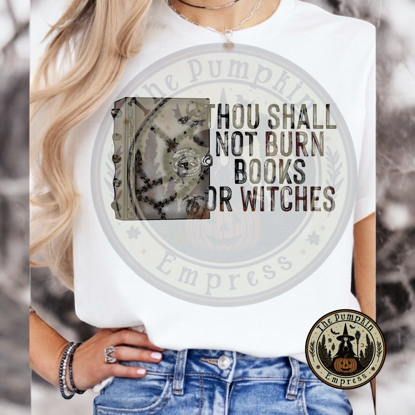 Thou shall not burn books or witches TEE