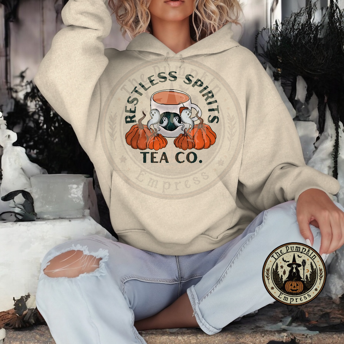 Restless Spirits tea Co. Hooded sweater