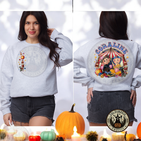 Circus time crewneck (design on back)