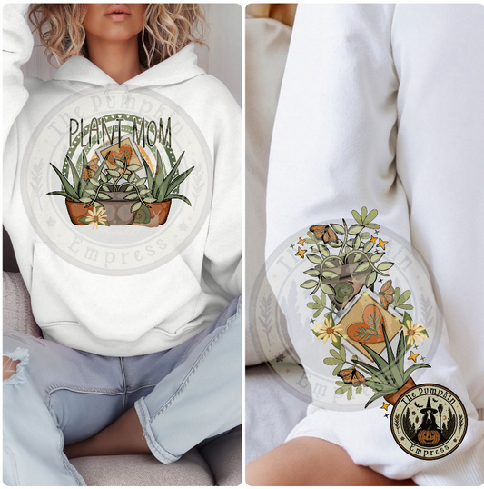 Plant mom hooded sweater