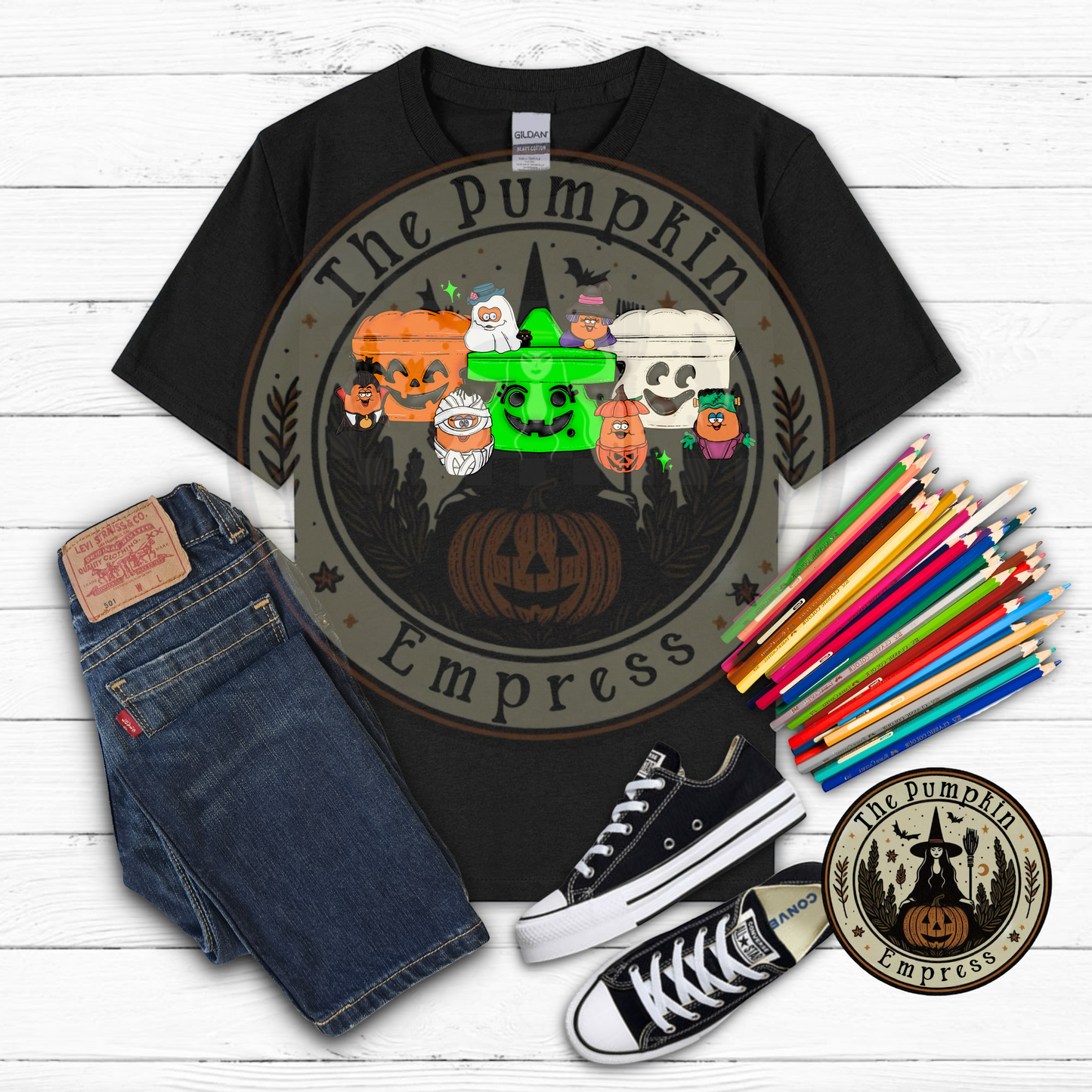 YOUTH Halloween buckets TEE