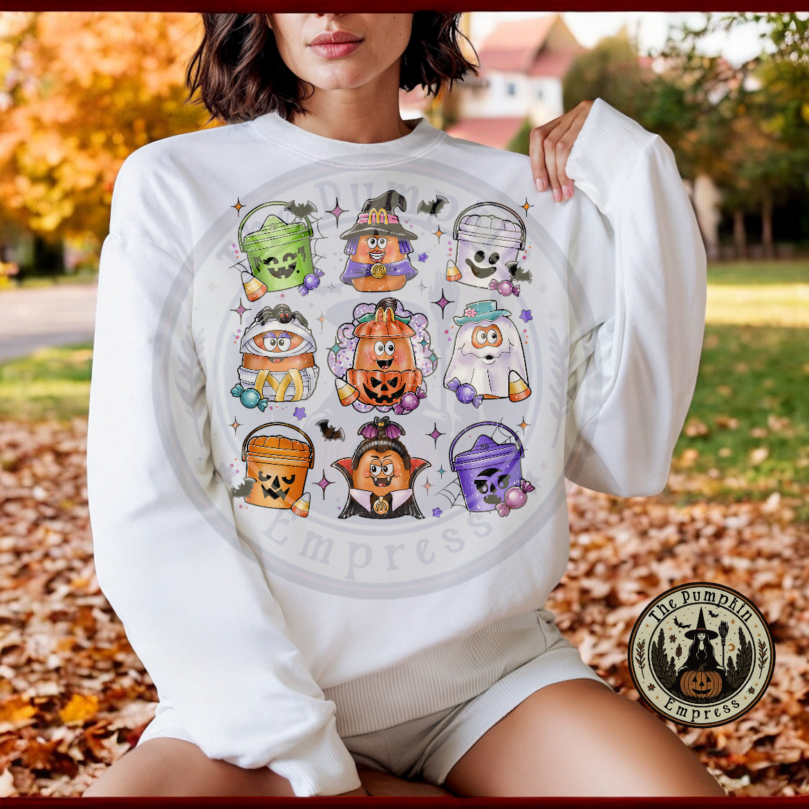 Nugget halloween characters crewneck