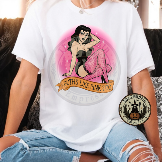 Goths like pink too tee