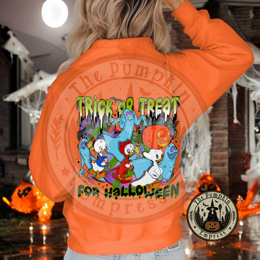 Trick or treat for halloween hooded sweater