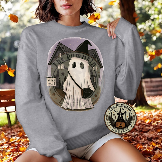 Ghosty visits the witch house hoodie/crewneck sweater