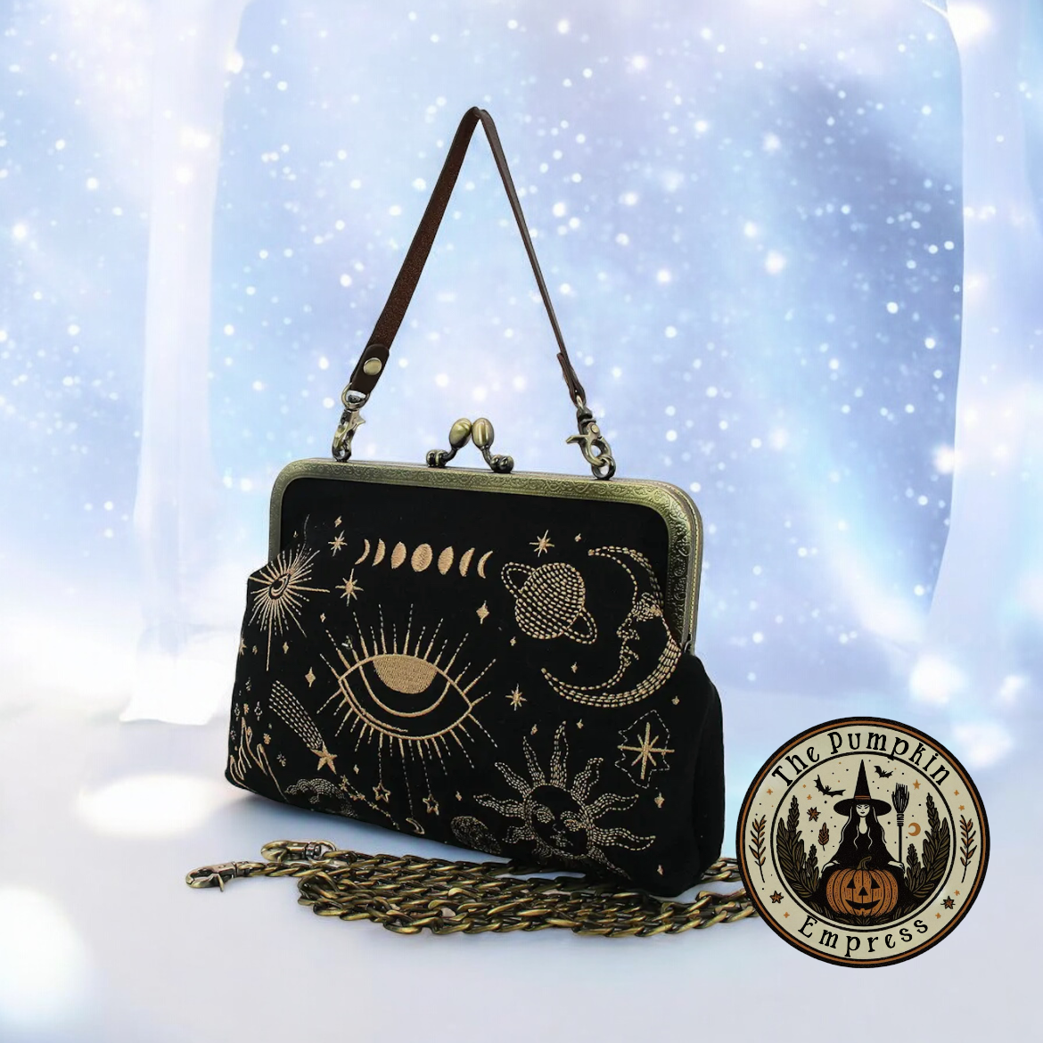 Kisslock Celestial goddess vintage style purse