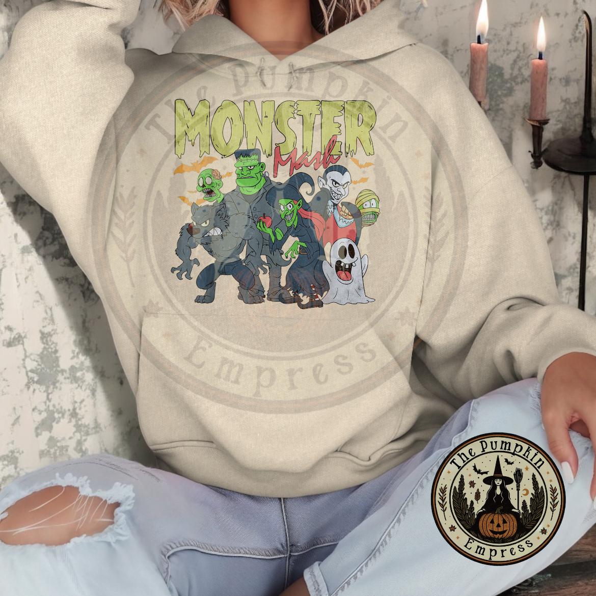 Monster mash hooded sweater