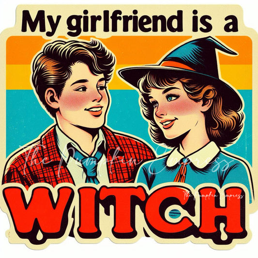 My gf is a witch v5 print