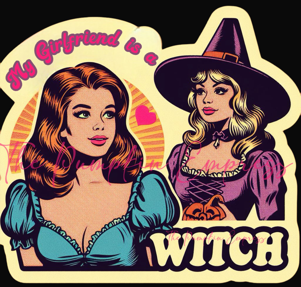 My gf is a witch Print